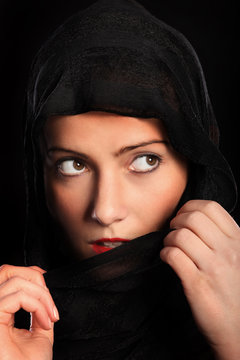 Curious muslim girl