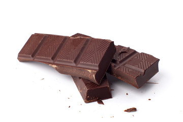 Heap of chocolate fragments