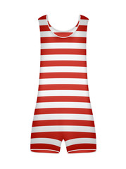 Striped retro swimsuit