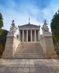 Fototapeta premium National academy , with Apollo, Athena, Plato and Socrates