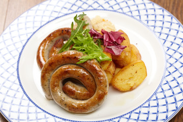 sausages and potatoes
