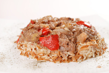 rice wiht meat and vegetables