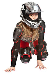 Girl - motorcycle rider
