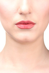 beautiful make up of gloss lips
