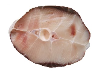 Filete de tintorera, blue shark steak.