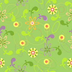 Abstract seamless floral background