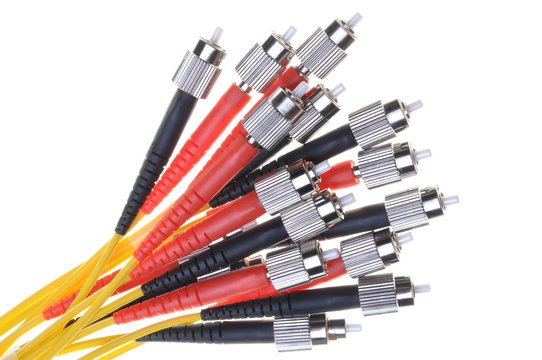Bundle of fiber optic cable used in telecommunications networks