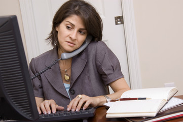 Businesswoman in home office