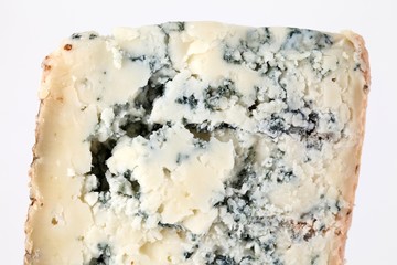 Slice of french musty cheese - Bleu basque variety