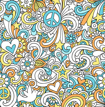 Notebook Doodles Seamless Repeat Pattern
