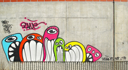 Graffiti sur béton