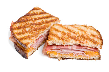 Grilled ham and cheese sandwich
