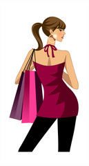 rear view of woman standing