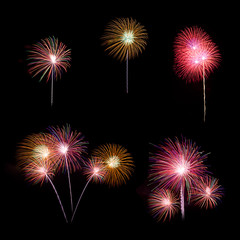 Naklejka premium Long Exposure of Fireworks