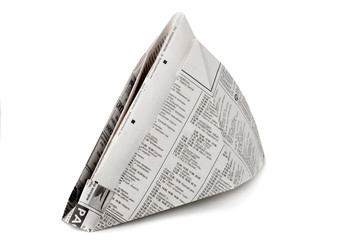 headdress from the newspaper
