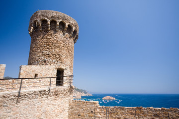 fortress tower in Tossa de Mar