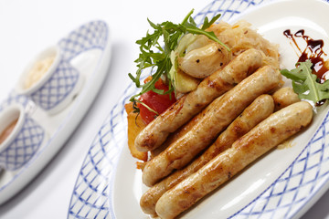 sausages and potatoes