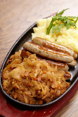 sausage with cabbage
