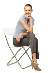 Woman sitting on chair