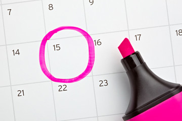 calendar marked important year