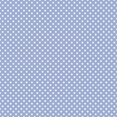 Polka dots on baby blue background retro seamless vector pattern