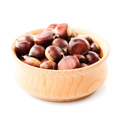 Chestnuts isolated