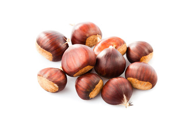 Chestnuts isolated