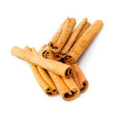 Cinnamon sticks isolated