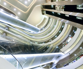 Inside modern building