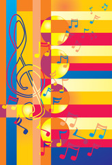Abstract illustration on the theme of music.