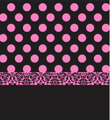Vintage pink polka dots pattern © aquachild73