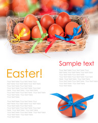 Easter eggs postcard design