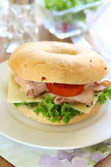 Bagel Turkey Sandwich