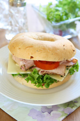 Bagel Turkey Sandwich
