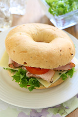 Bagel Turkey Sandwich