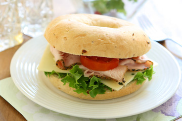 Bagel Turkey Sandwich