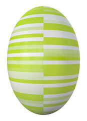 egg with modern striped green texture