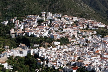 View of town, Ojen, Andalusia, Spain © Arena Photo UK