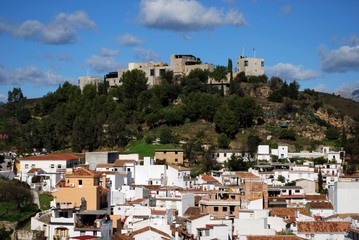 Fototapeta na wymiar Town and Castle, Monda, Andalusia, Spain © Arena Photo UK