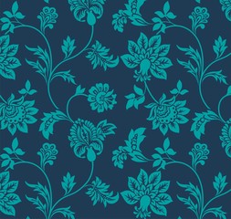 traditional floral pattern, textile design, royal India