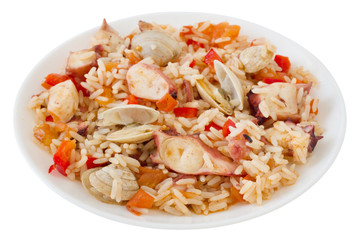 rice with vegetables and seafood