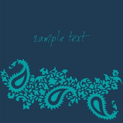 traditional paisley floral background, India