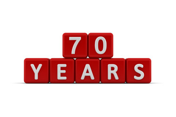 Red letter cubes 70 years