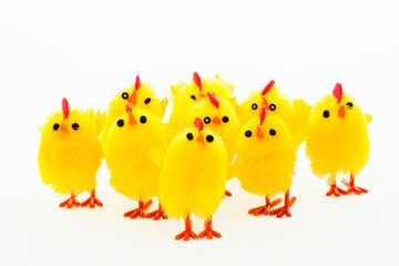 group of easter chickens