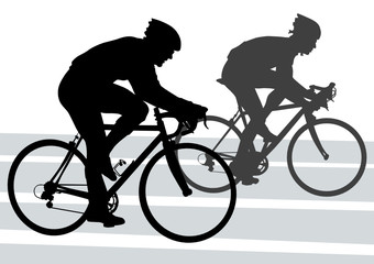 Fototapeta premium Silhouette cyclist