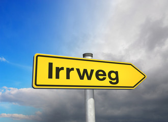 Fototapeta premium Wegweiser Irrweg