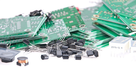 PCBs with different electronic parts