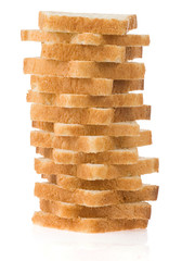 loaf of bread isolated on white