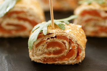 amuse bouche galette saumon tartare 5