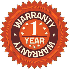 Warranty 1 year Quality Guarantee Badges